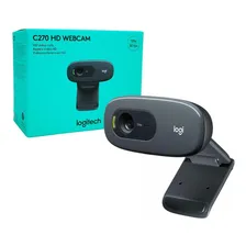 Webcam Logitech C270, Resolução Hd 720p/30fps, Microfone Cor Cinza-escuro Foto mini 1