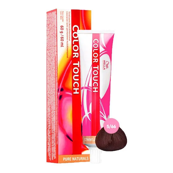 Wella Color Touch 5/66 Castanho Claro Intenso Violeta - 60g Foto 1