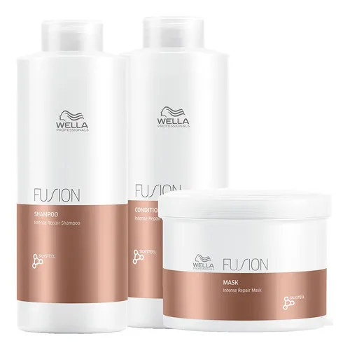 Wella Fusion - Kit Sh 1000ml + Cond 1000ml + Máscara 500ml Foto 1