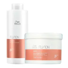 Wella Fusion Kit Shampoo 1000ml + Máscara 500ml Foto  mini 1