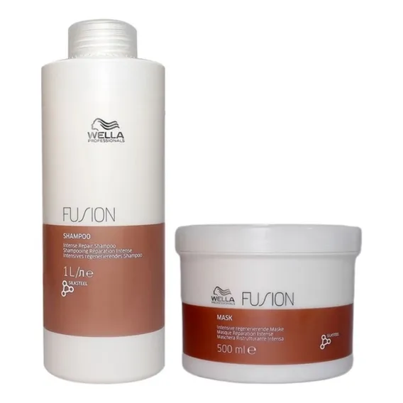 Wella Fusion Shampoo 1000ml + Máscara 500ml Foto 1
