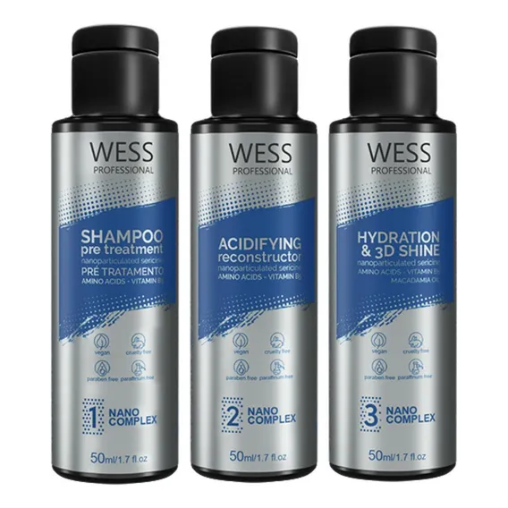 Wess Kit Nano Selagem - 3 Passos - 50ml Foto 1