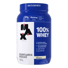 Whey 100% Concentrado - 900g - Max Titanium Sabor Baunilha Foto  mini 1
