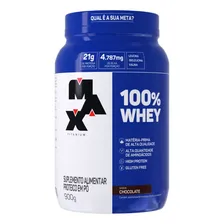 Whey 100% Concentrado - 900g - Max Titanium Sabor Chocolate Foto  mini 1