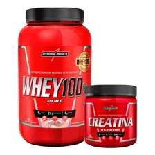 Whey 100% Pure 907g Sabor Morango + Creatina 300g - Integral Médica Foto mini 1