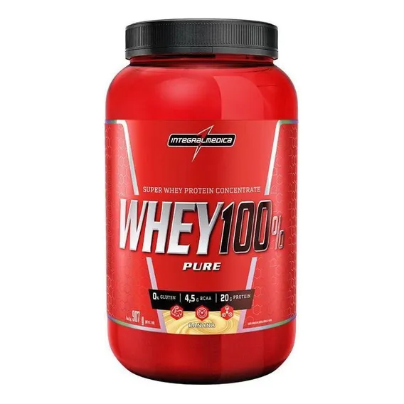 Whey 100% Pure Baunilha 907g Integralmédica Whey Protein Foto 1