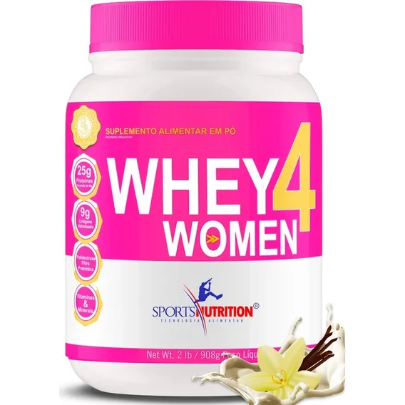 Whey 4 Women 900g Sports Nutrition Sabor Baunilha Foto 1