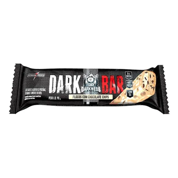 Whey Bar Darkness 90g Flocos Com Chocolate Integralmédica Foto 1