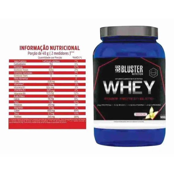 Whey Blend Bluster 900g (melhor Que Blend Max) Foto 1