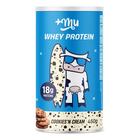 Whey Concentrado Cookies'n Cream Pote Tradicional 450g +mu Sabor Cookies & cream Foto 1