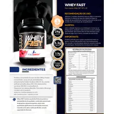 Whey Fast Protein 24g De Proteína Dose Sports Nutrition 908g Sabor Morango Foto mini 2