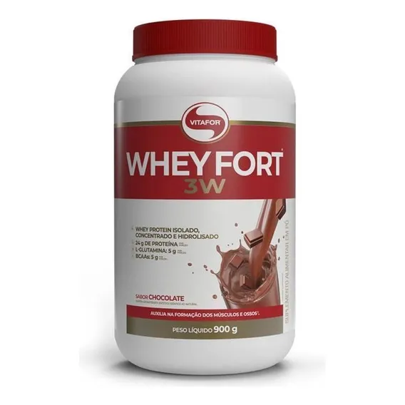 Whey Fort Vitafor 900g Chocolate Foto 1