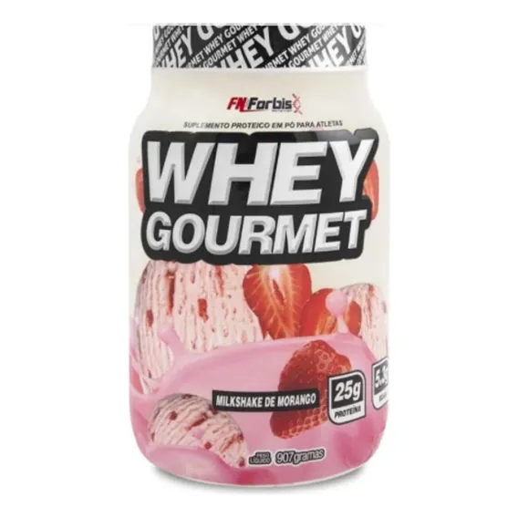 Whey Gourmet Fn Forbis 907g - Morango Foto 1