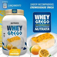 Whey Grego 900 G Mousse Maracuja Nutrata Isolado Concentrado Foto mini  2