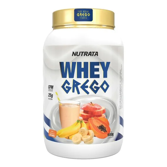 Whey Grego 900g - Nutrata - 2w Whey Concentrado/hidrolisado Sabor Vitamina de frutas Foto 1