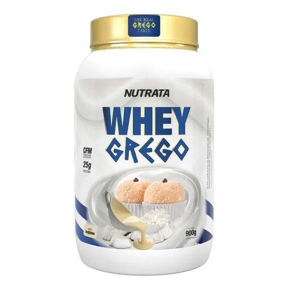 Whey Grego - 900g - Sabores - Nutrata Sabor Beijinho Foto 1