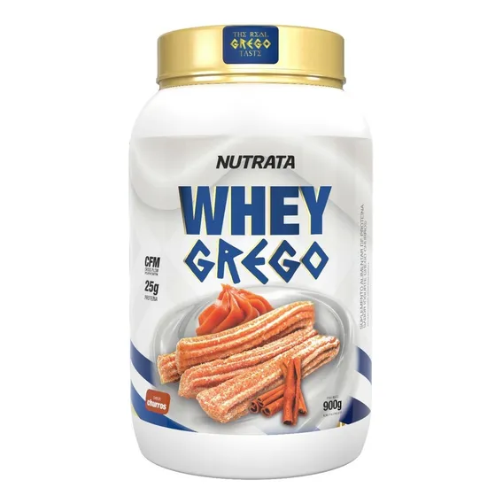 Whey Grego - 900g - Sabores - Nutrata Sabor Churros Foto 1