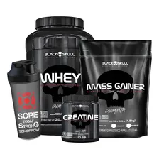 Whey Protein 1kg + Mass Gainer + Creat - Black Skull + Coq Foto mini 1