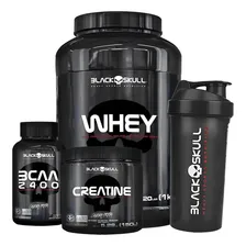 Whey Protein 1kg + Pré Treino Bope + Shaker - Black Skull Foto mini 1