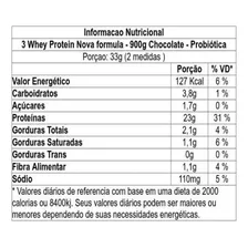 Whey Protein 3w Nova Formula 900g Chocolate Probi贸tica Foto mini 4
