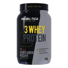 Whey Protein 3w Nova Formula 900g Chocolate Probi贸tica Foto mini 1