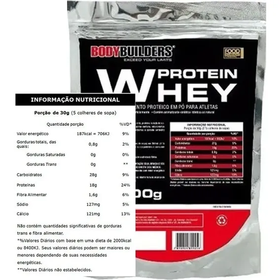 Whey Protein 500g (refil) - Bodybuilders Foto 1