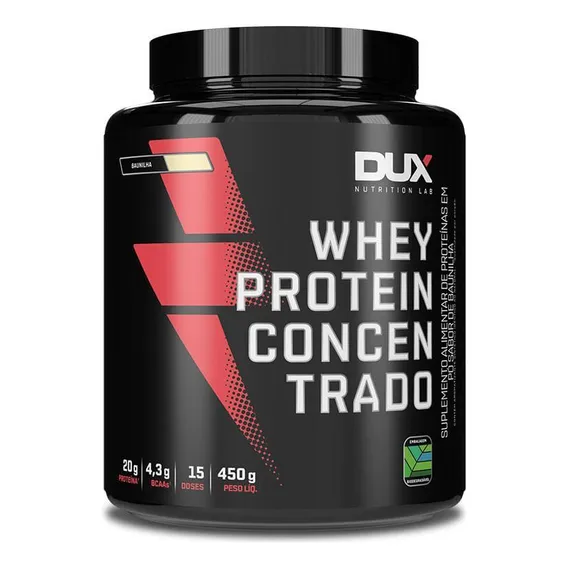 Whey Protein Concentrado Sabor Doce de Leite 450g Dux Foto 1