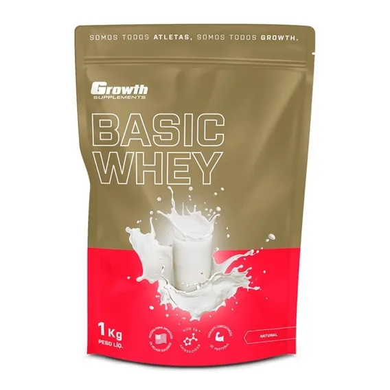 Whey Protein Growth Basic Whey 1kg Growth Supplements Sabor Natural Foto 1