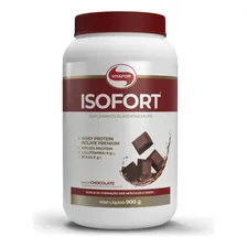 Whey Protein Isolado Isofort Chocolate Pote 900g Vitafor Foto mini 1