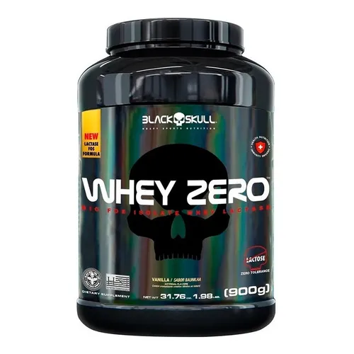 Whey Zero (com Lactase) Black Skull - 900g Zero Lactose Foto 1