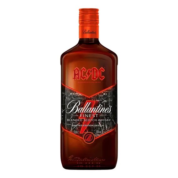 Whisky Ballantine's Finest Ac/Dc Edição Limitada Raro 750ml Foto 1