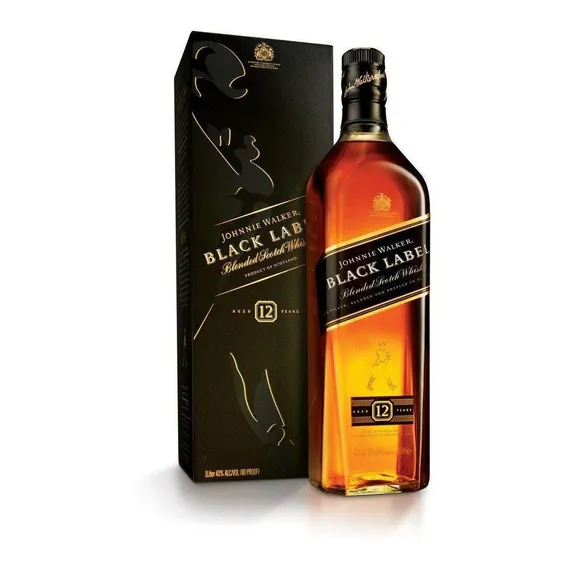 Whisky Black Label Original Johnnie Walker 1litro Foto 1