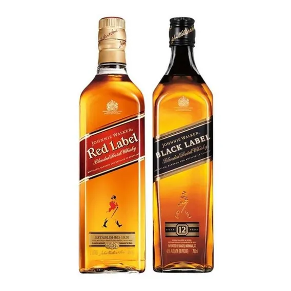 Whisky Jhonnie Walker - Red Label 1l + Black Label 1l Foto 1