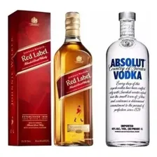 Whisky Red Label 1 Litro + Vodka Absolut 1 Litro Foto mini 1