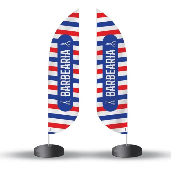 Wind Banner (flag Banner) 2,5 Metros - Barbearia - Completo Foto 1