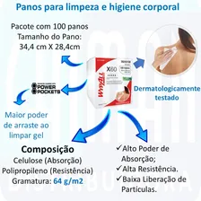 Wiper Wypall X60 Banho Leito Higiene Corporal C/200 Unidades Foto mini 3