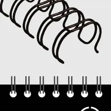 Wire-o P/ Encadernação Garra Duplo Anel 1 Preto (10un) Foto mini  3
