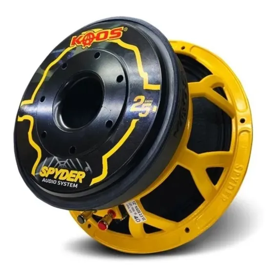 Woofer Spyder Kaos 2.5k 1250w Rms 2500 8 Ohms Kaos 2.5 Cor Preto Foto 1