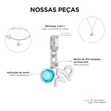 Work Semijoias Pingente Berloque Signo Capric贸rnio Banhado A Prata 925 Foto mini 2
