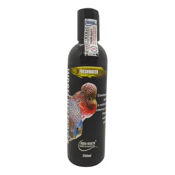 Worm Destroyer 250ml Aqua Health VermÃfugo Discos & Peixes Foto 1