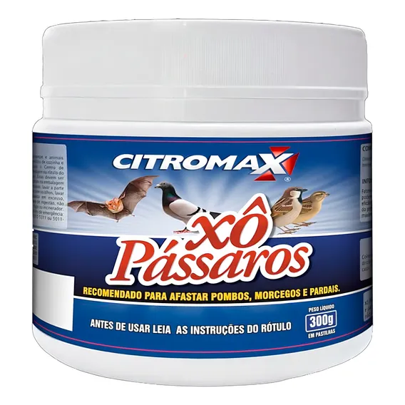 Xô Pássaros Repelente Afasta Pombo Morcego Pardal Citromax Foto 1