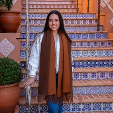 Xale Cachecol Pashmina Dupla Face Marrom Inverno Grossa Luxo Foto mini  2