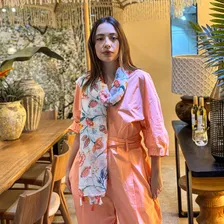 Xale Lenço Echarpe Estampado Floral Cores Acessório Feminina Foto mini 1