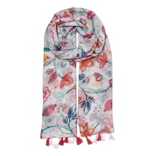 Xale Lenço Echarpe Estampado Floral Cores Acessório Feminina Foto mini 4