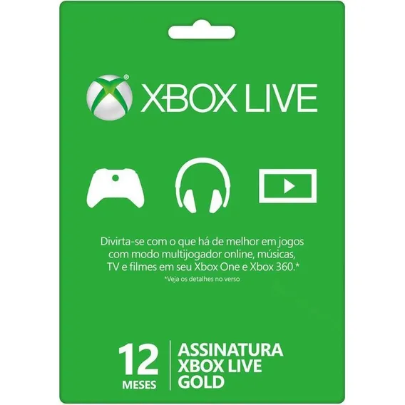 Xbox Live Gold 12 Meses - Xbox 360/one - Código 25 Dígitos Foto 1