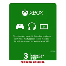 Xbox Live Gold 3 Meses - Xbox One / 360 / Series Foto mini 1