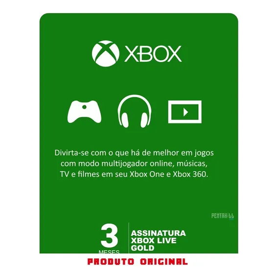 Xbox Live Gold 3 Meses - Xbox One / 360 / Series Foto 1