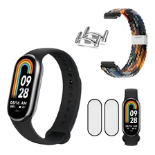 Xiaomi Smart Band Mi Band 8 + 1 Pulseira + 2 Películas Caixa Preta Pulseira Silver | Arco-íris 2 Foto mini 1