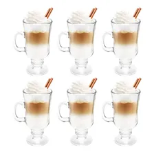 Xícara Grande Cappuccino 250ml Vidro 6 Foto  mini 1