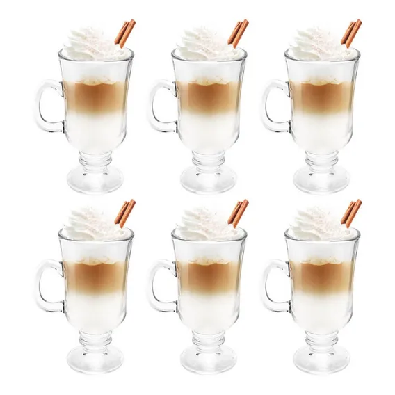 Xícara Grande Cappuccino 250ml Vidro 6 Foto 1